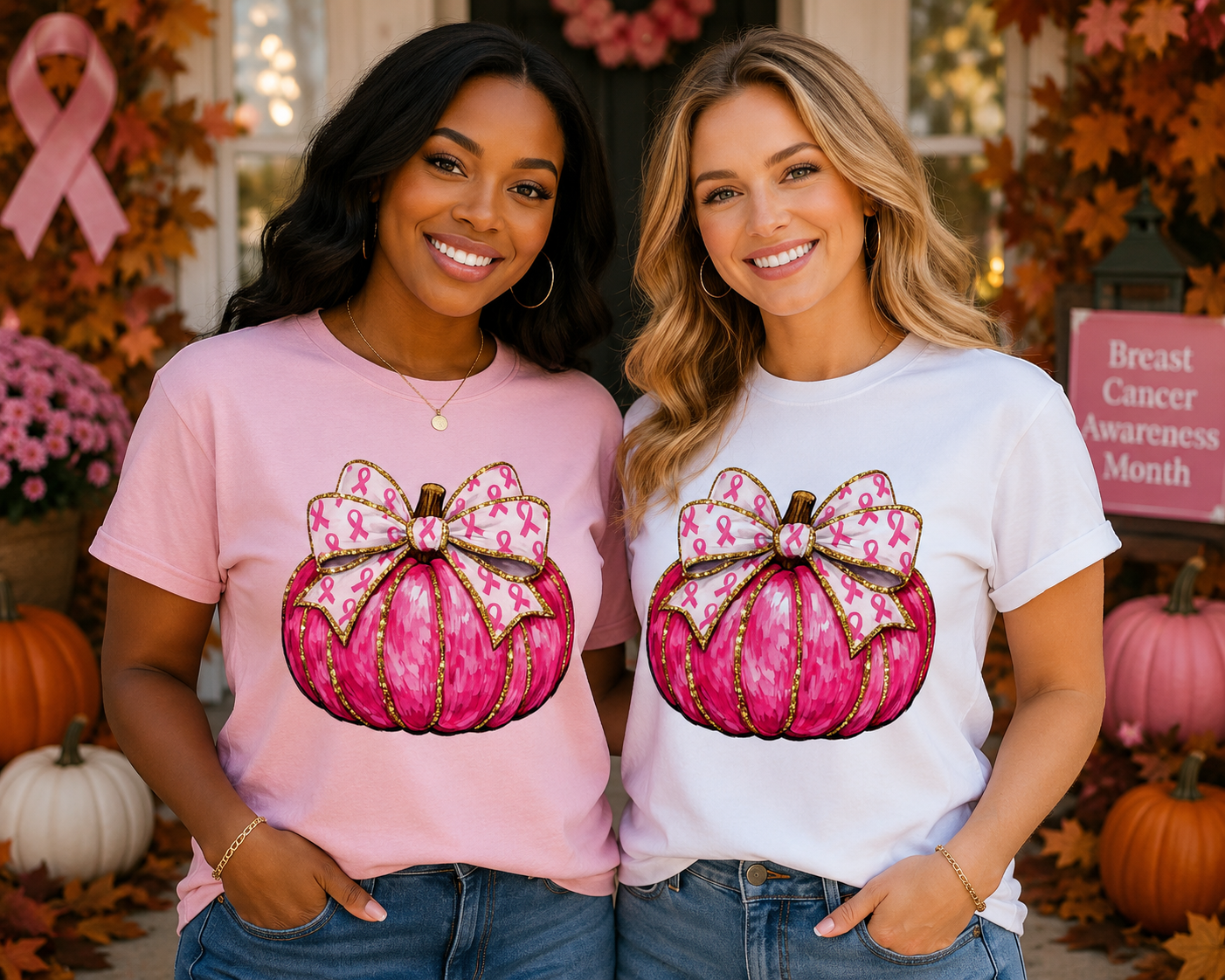 Pink Breast Cancer Pumpkin